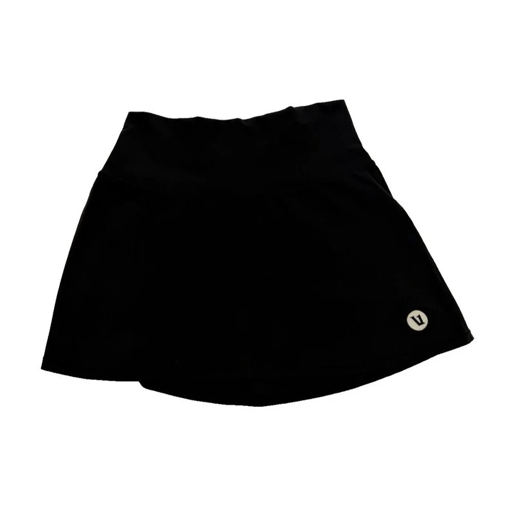 Vuori Womens Volley Skirt Skort XS Black Athletic Tennis Activewear Built-In Sho - Picture 2 of 7